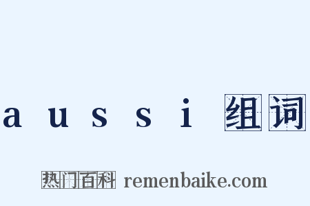 aussi组词是什么意思的图片